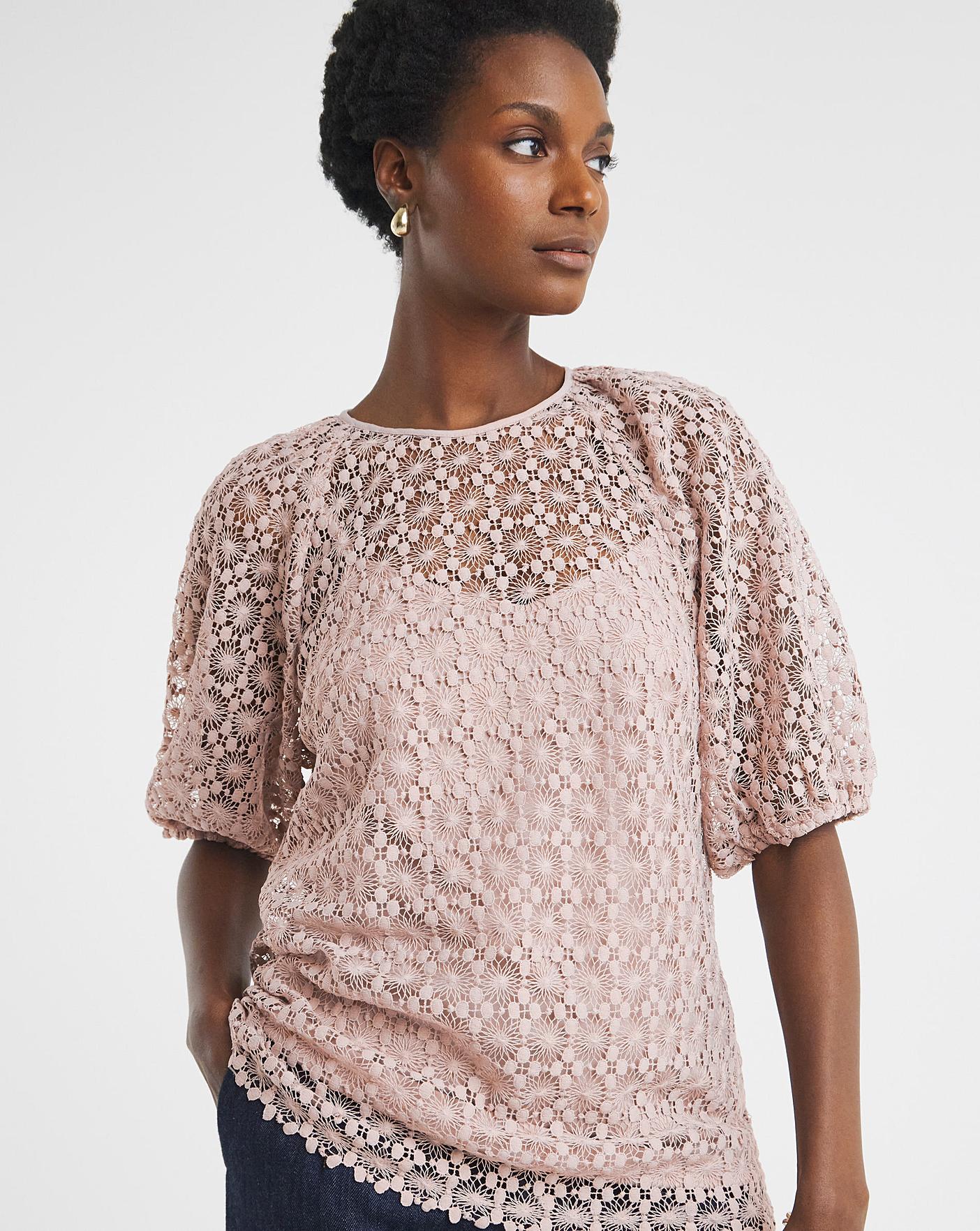 Puff Sleeve Lace Top | Oxendales