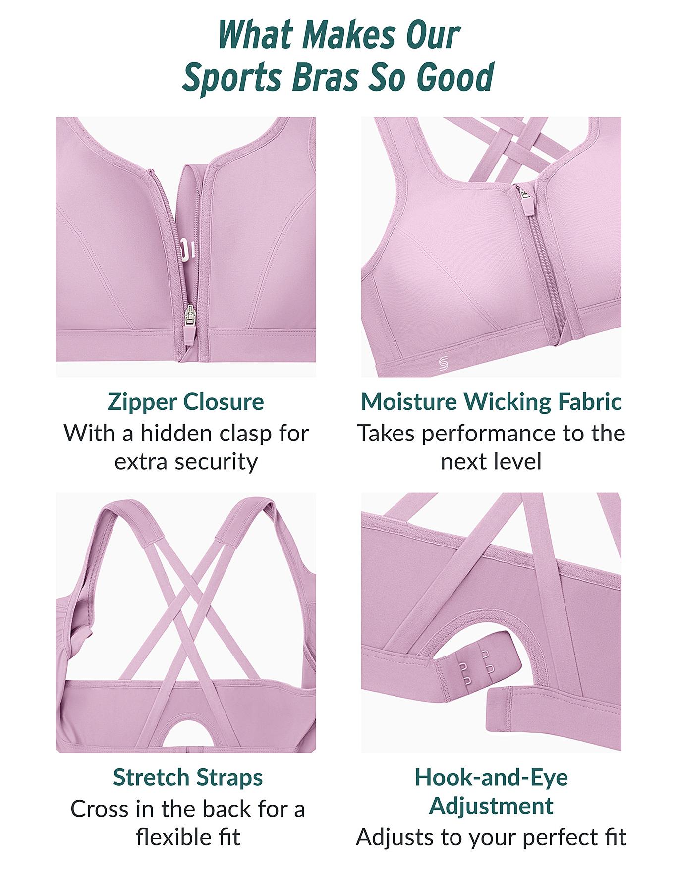 Plus size sports bra front closure shop