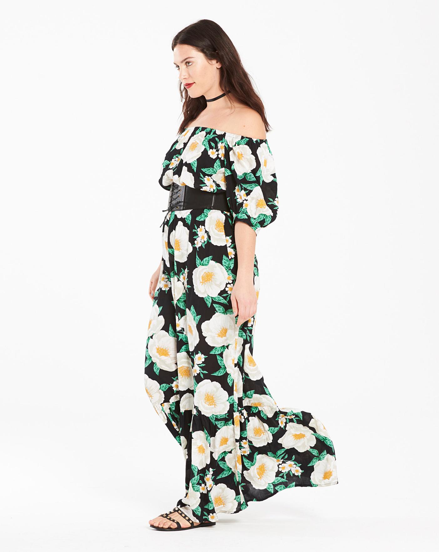bardot maxi dress