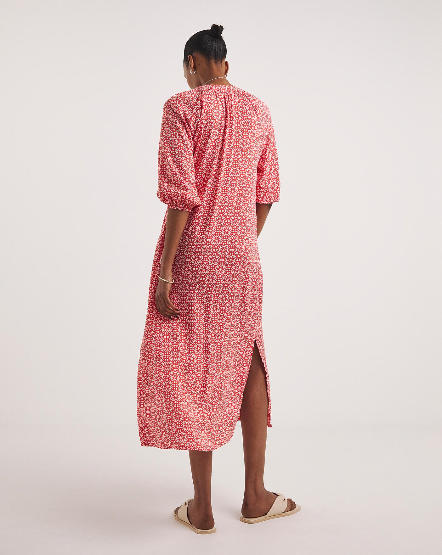 Kaftan Button Through Shirt Dress | J D Williams