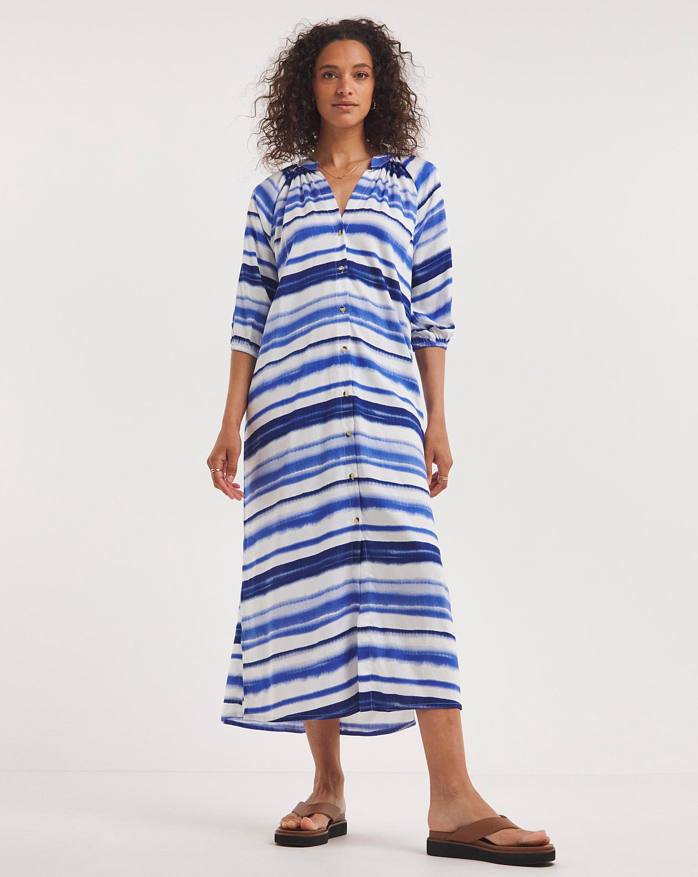 Kaftan Button Through Shirt Dress | Marisota