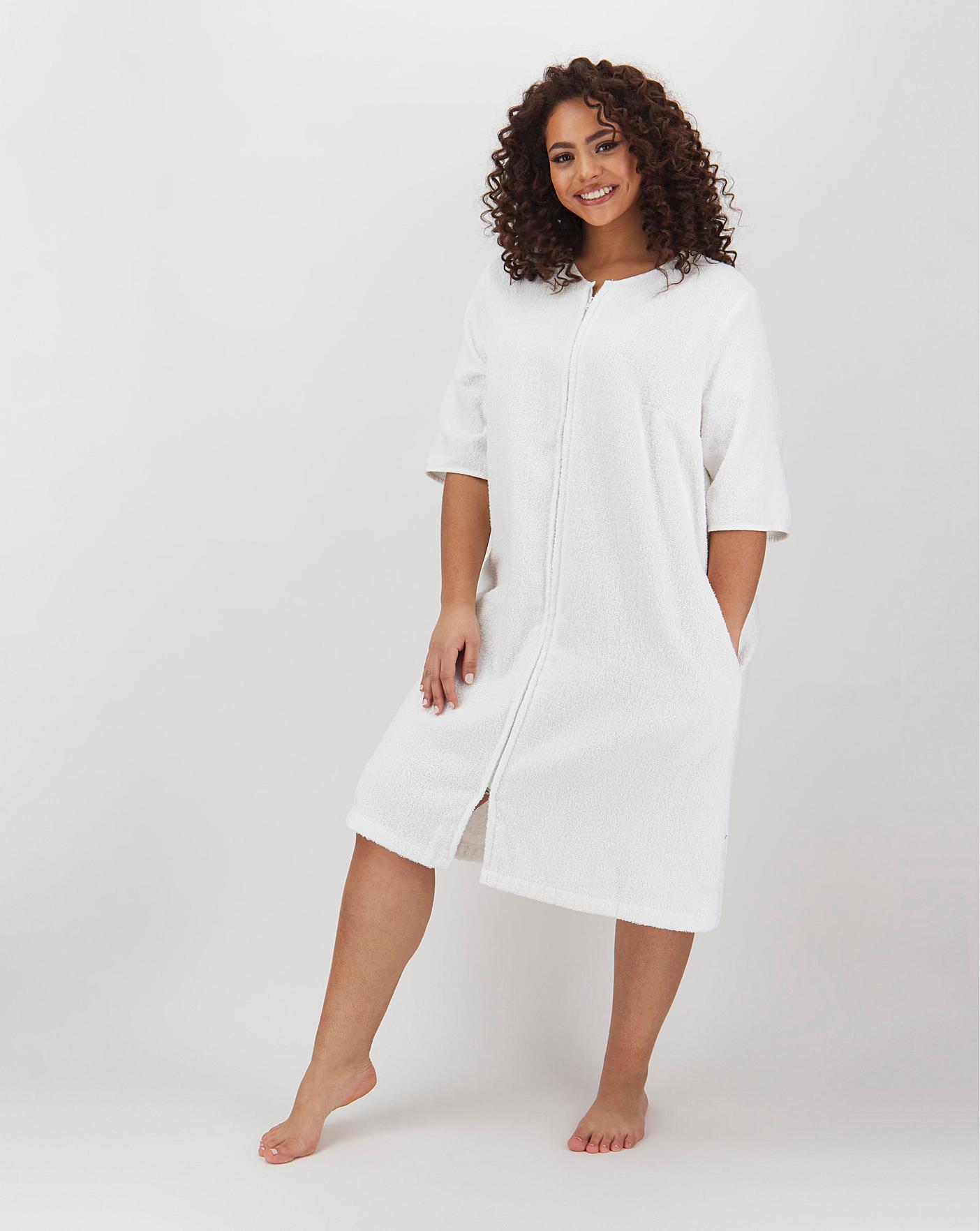 Zip towelling dress Clearance