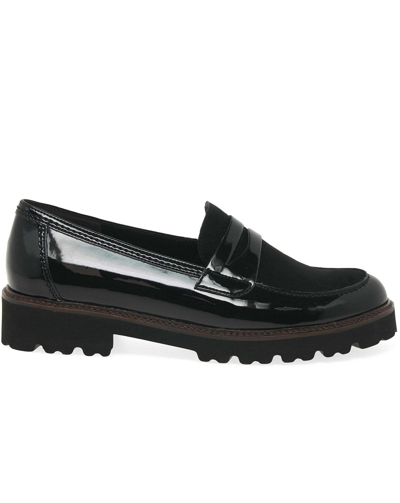 gabor black loafers