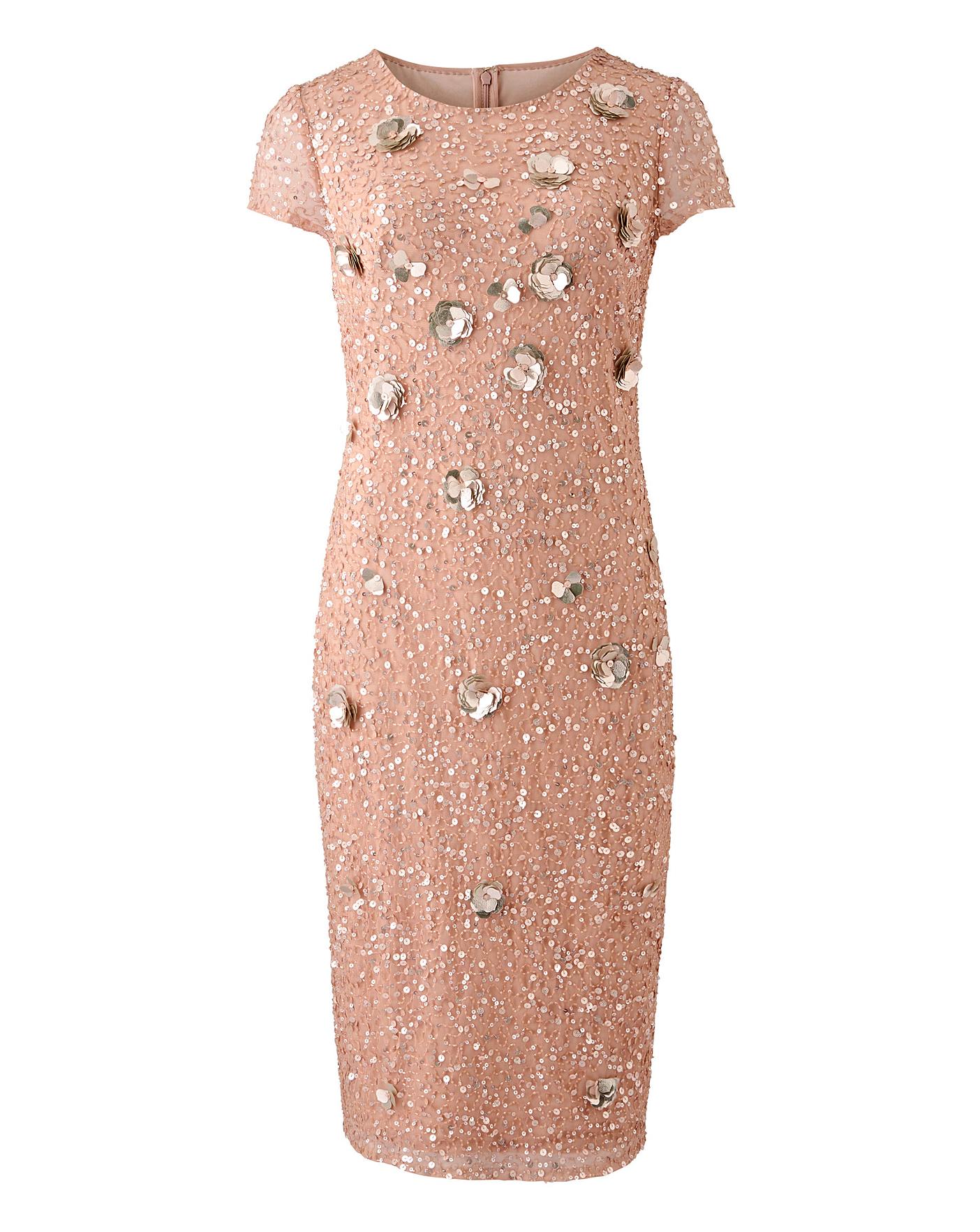 Nightingales 3D Embellished Rose Dress Oxendales