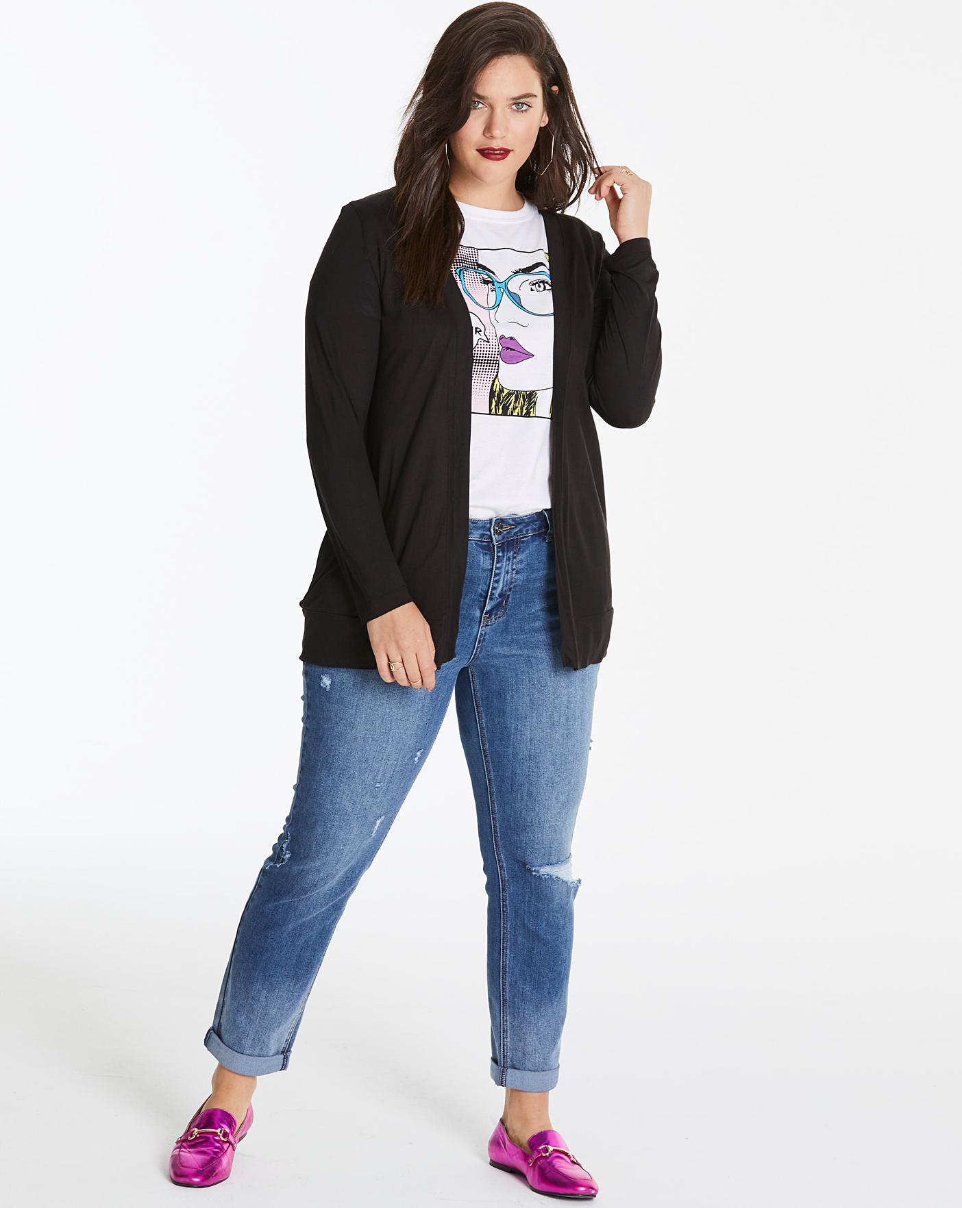 Black Boyfriend Cardigan Fashion World