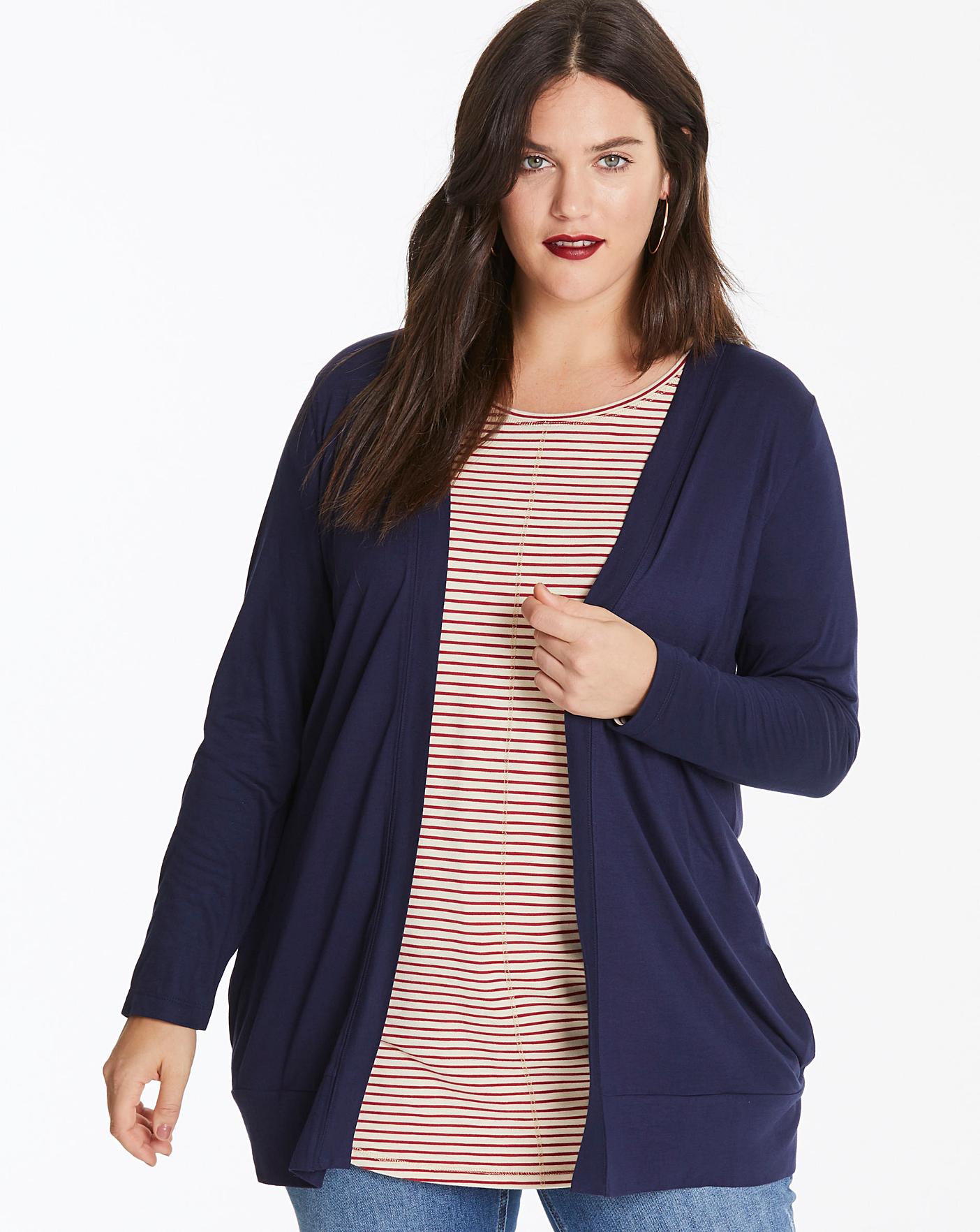 Navy Boyfriend Cardigan | Simply Be