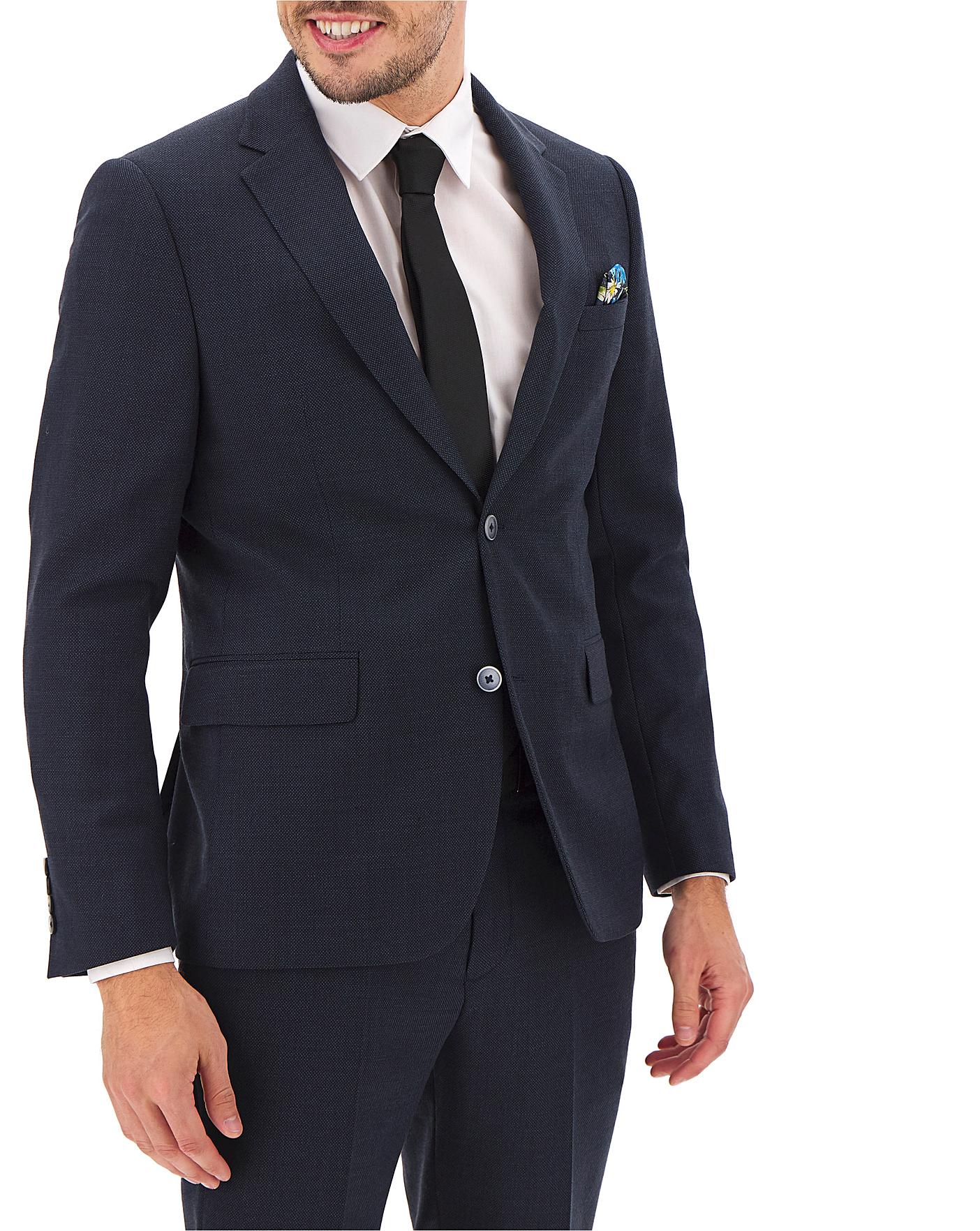 navy regular fit suit