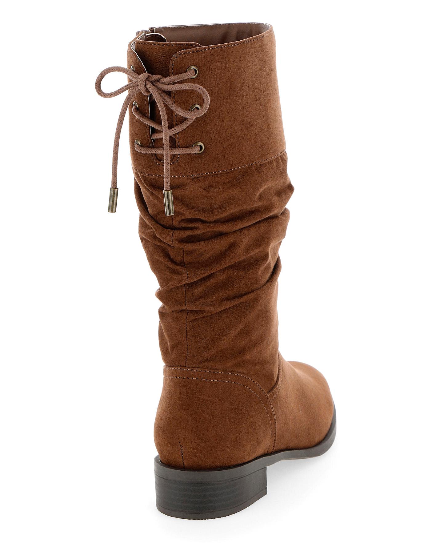 canvas slouch boots