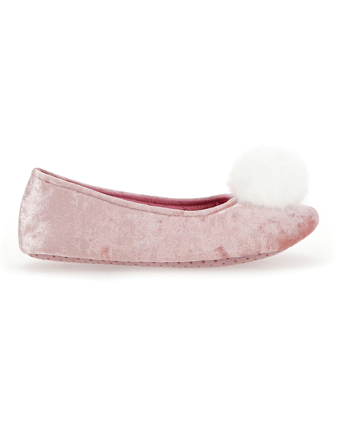 pink pom pom slippers