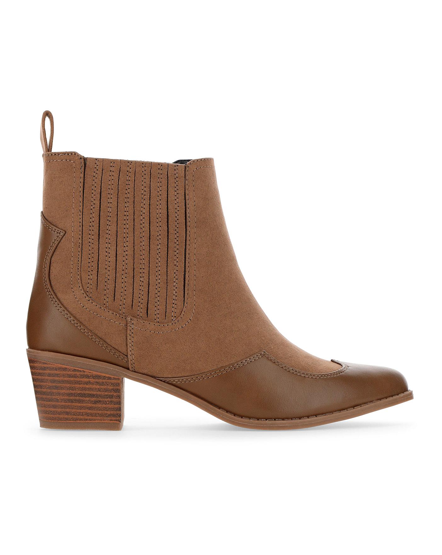 Judy Western Ankle Boot Extra Wide Fit 