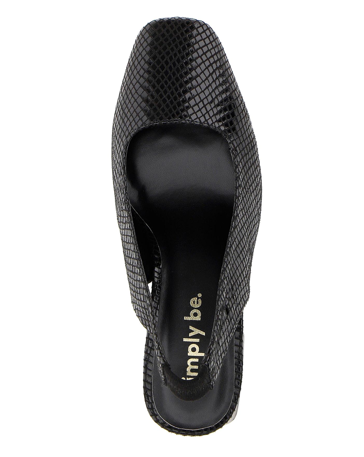wide fit sling backs