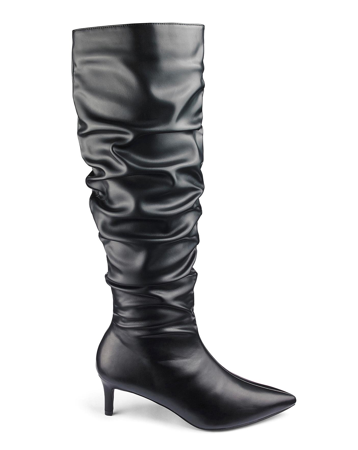 wide fit slouch boots