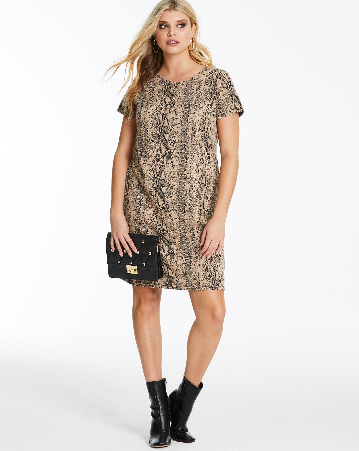 snake shift dress