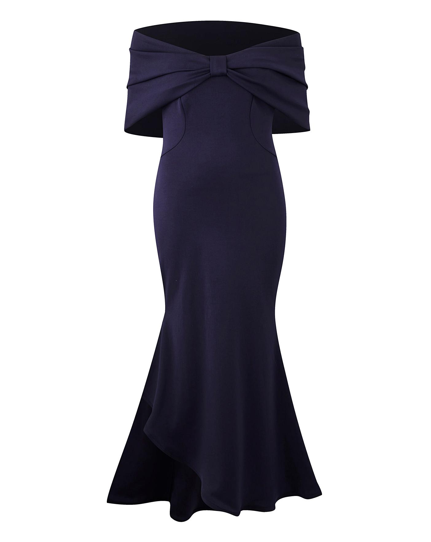 Simply Be by Night Bardot Bow Maxi | Simply Be