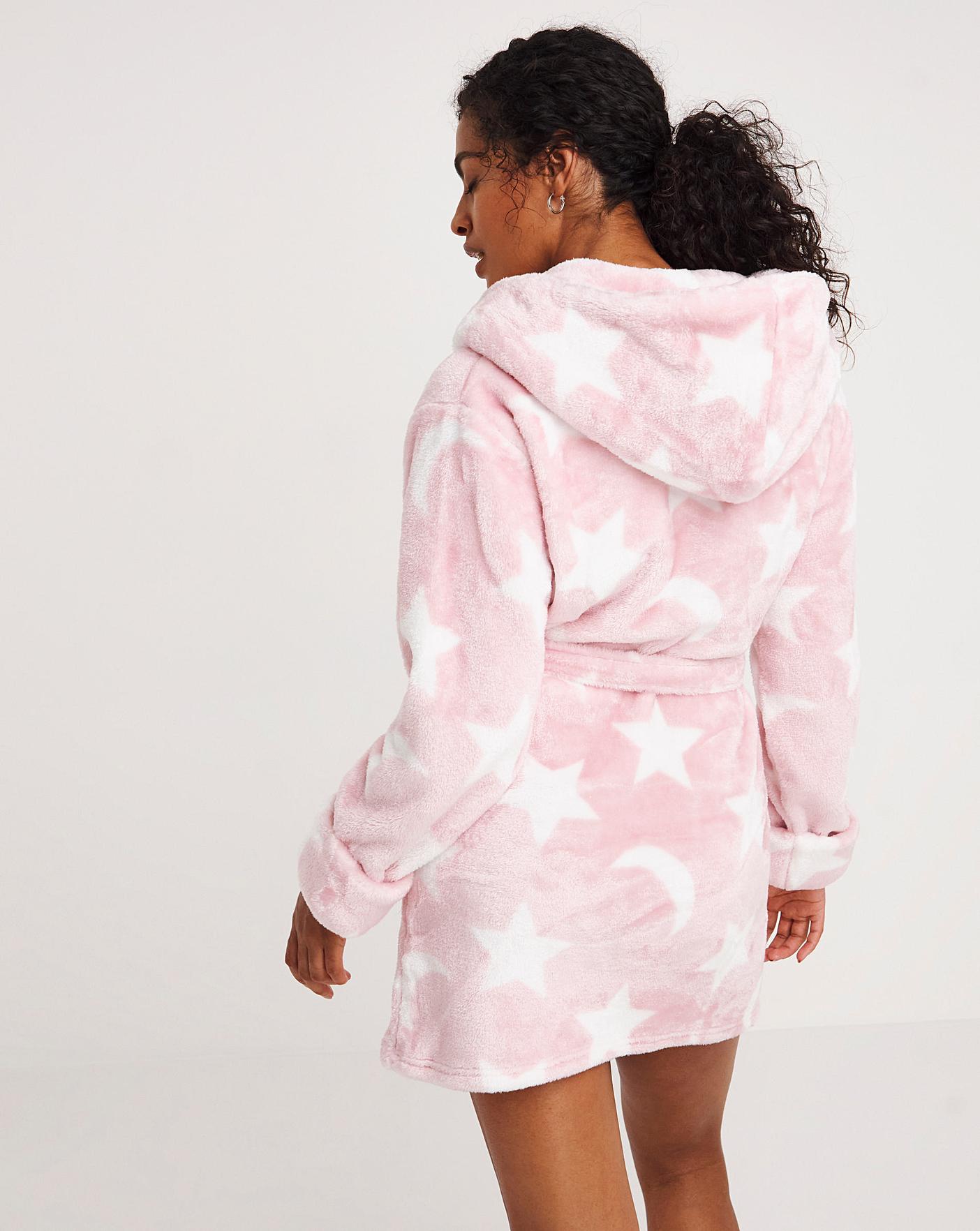 Short hooded hot sale dressing gown