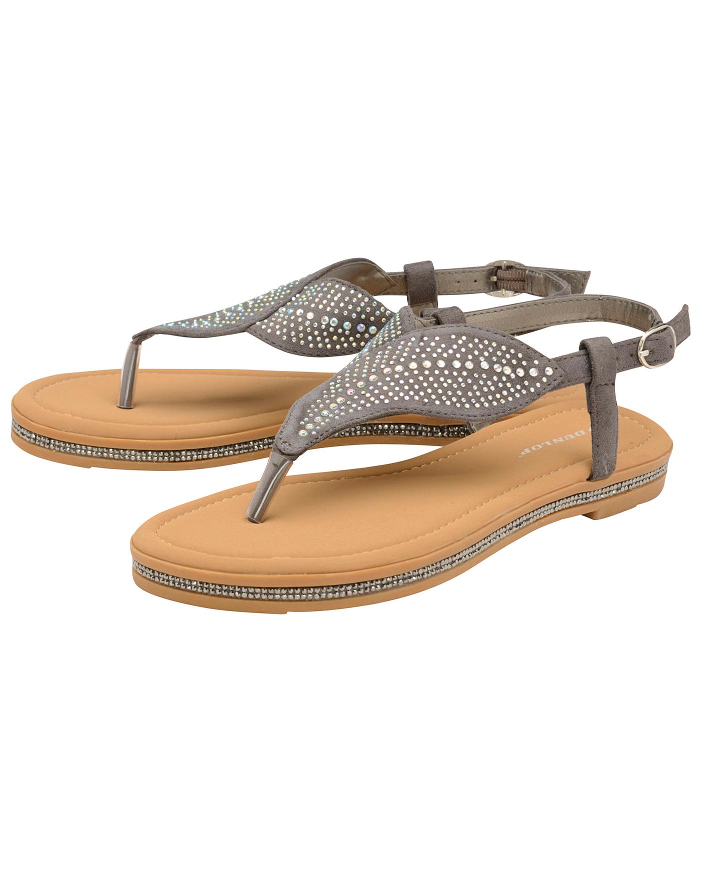 dunlop sparkly flip flops