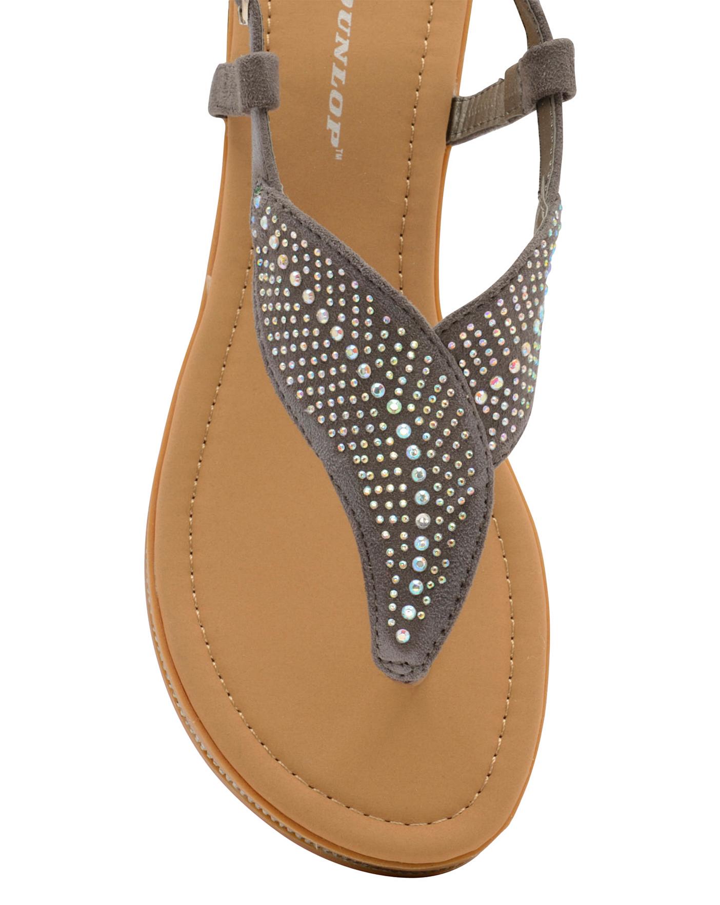 dunlop sparkly flip flops