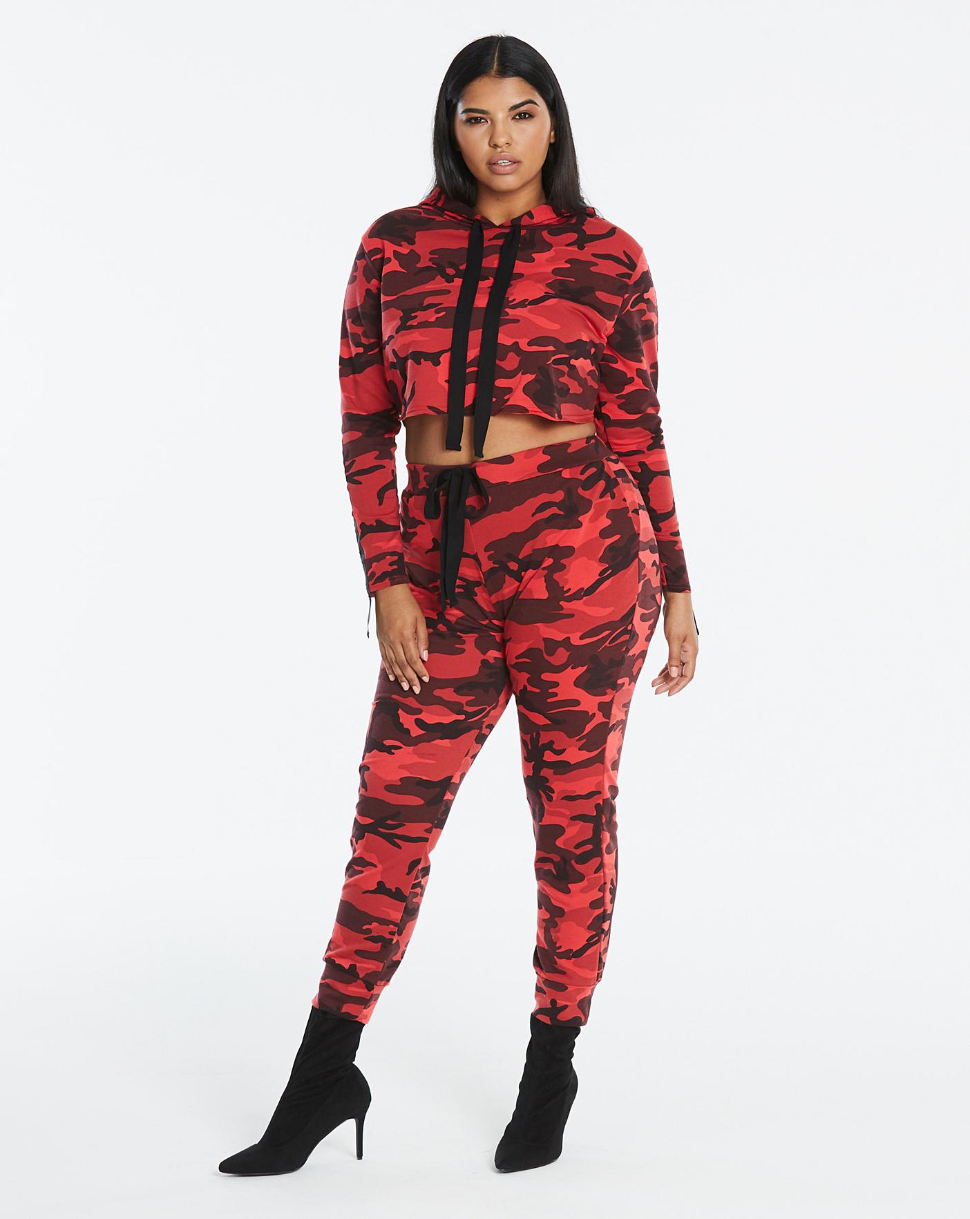 red camo hoodie womens