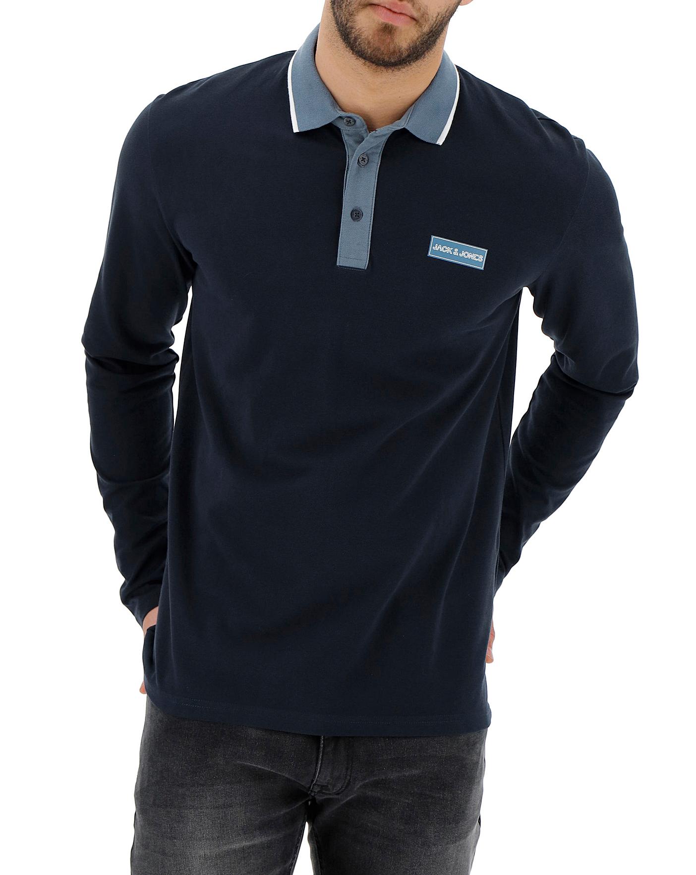 jack and jones long sleeve polo shirts