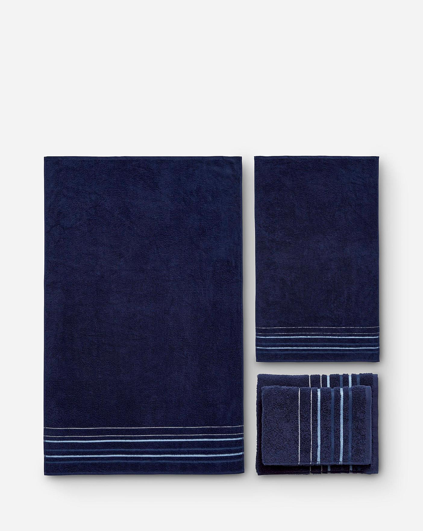 Catherine Lansfield Java Towel Bale Blue Oxendales