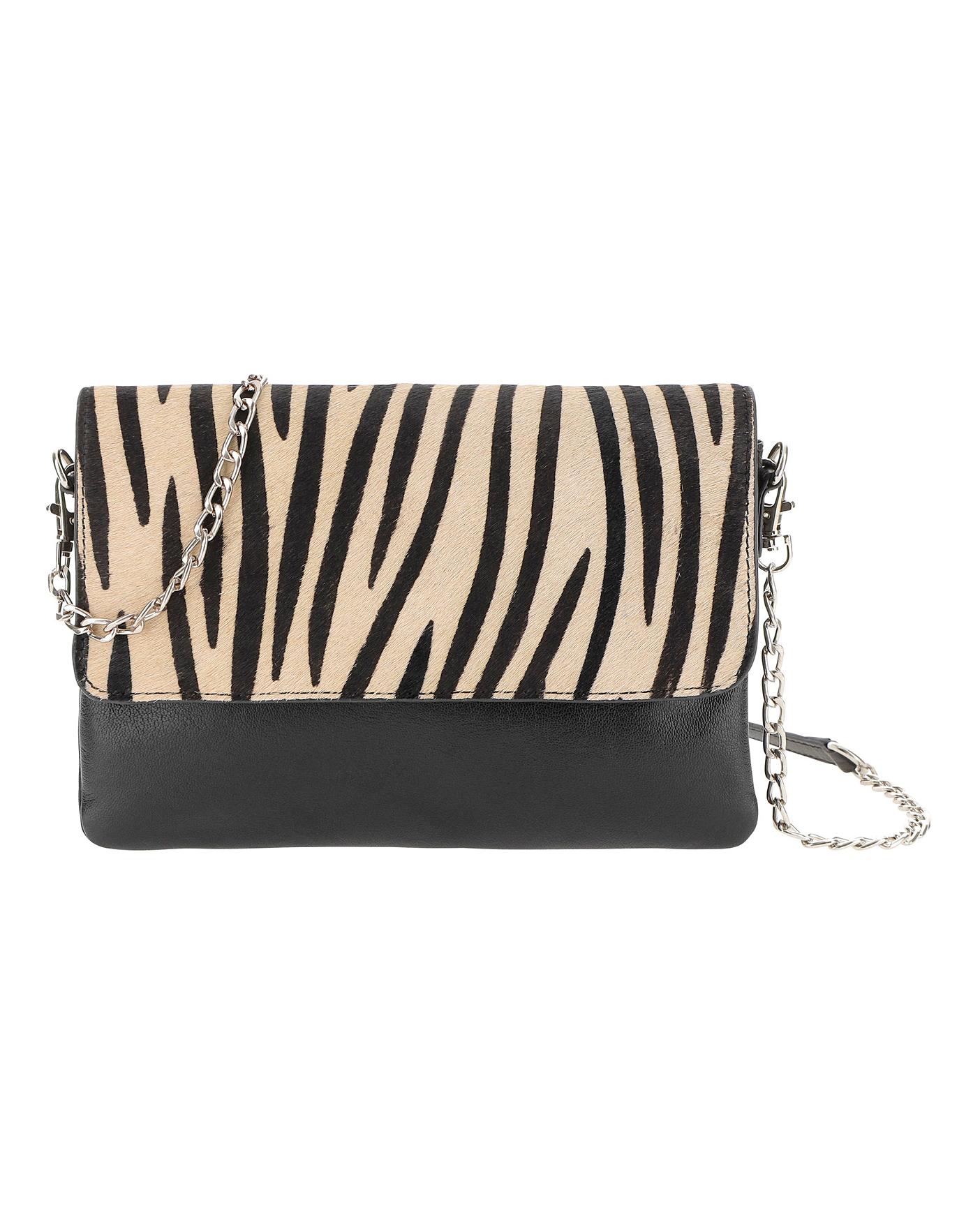 zebra clutch bag