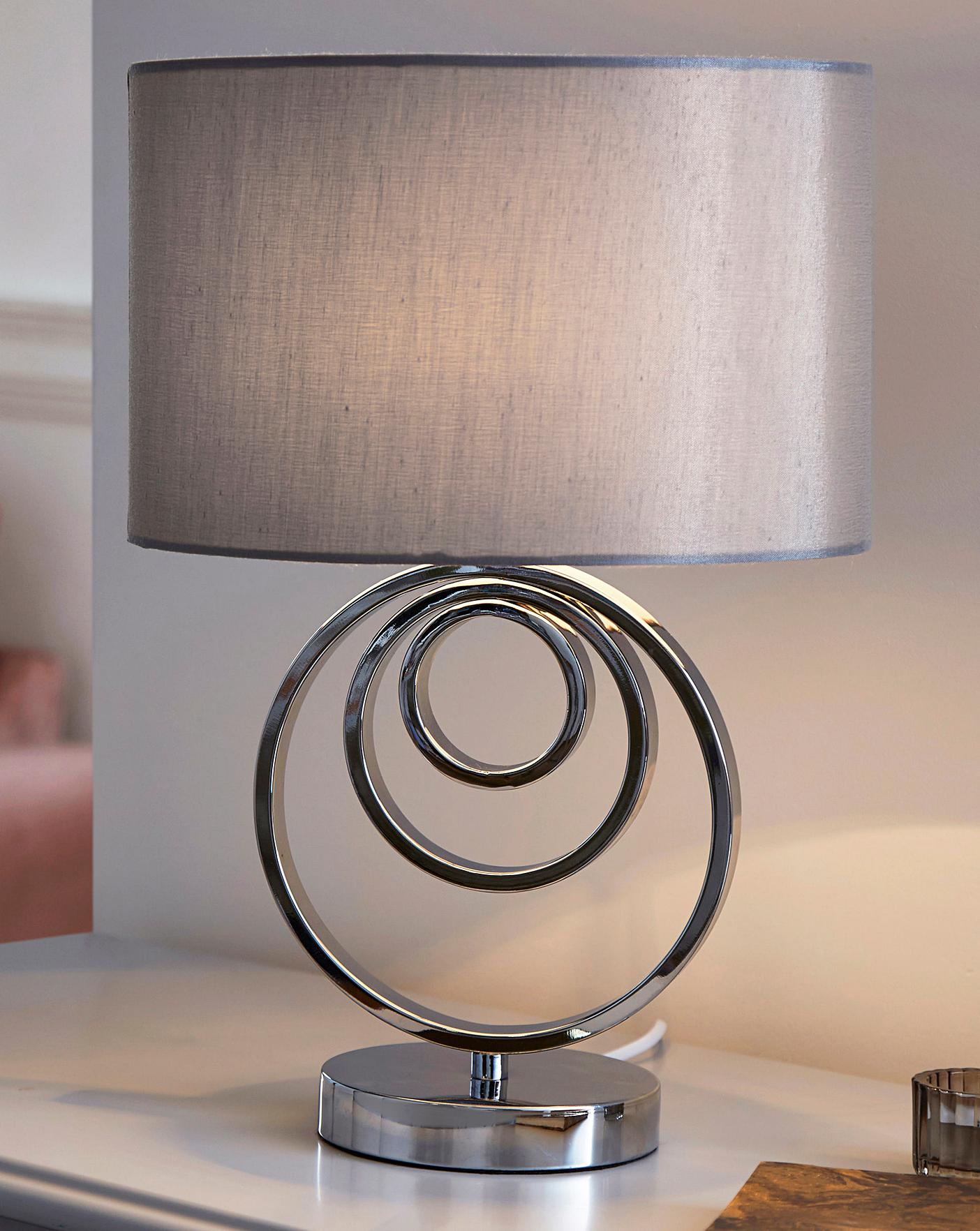 contemporary chrome table lamps