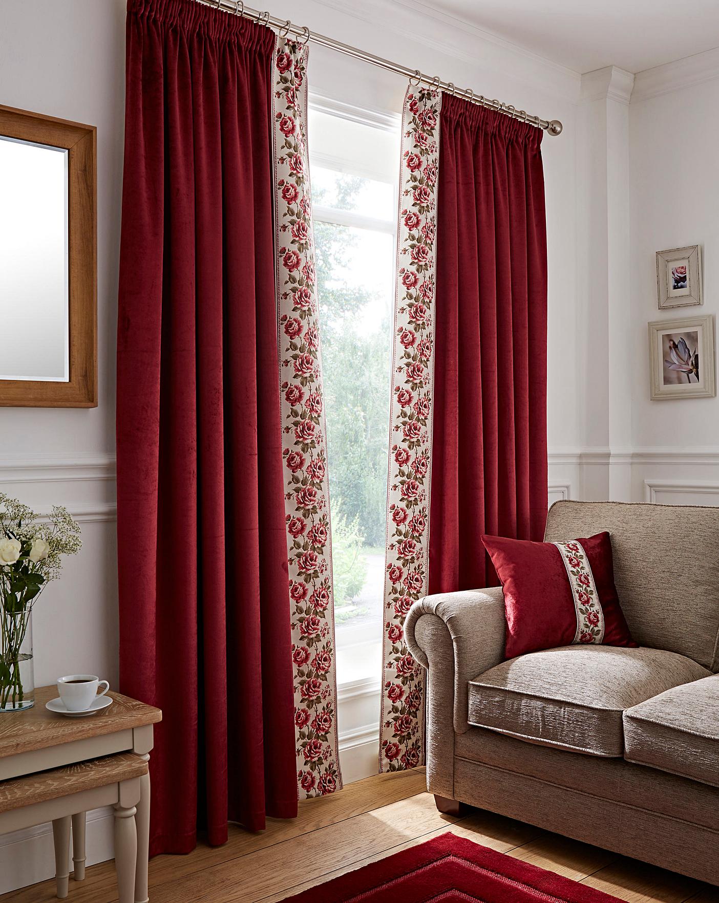 Rose Heavyweight Thermal Velvet Curtains Oxendales