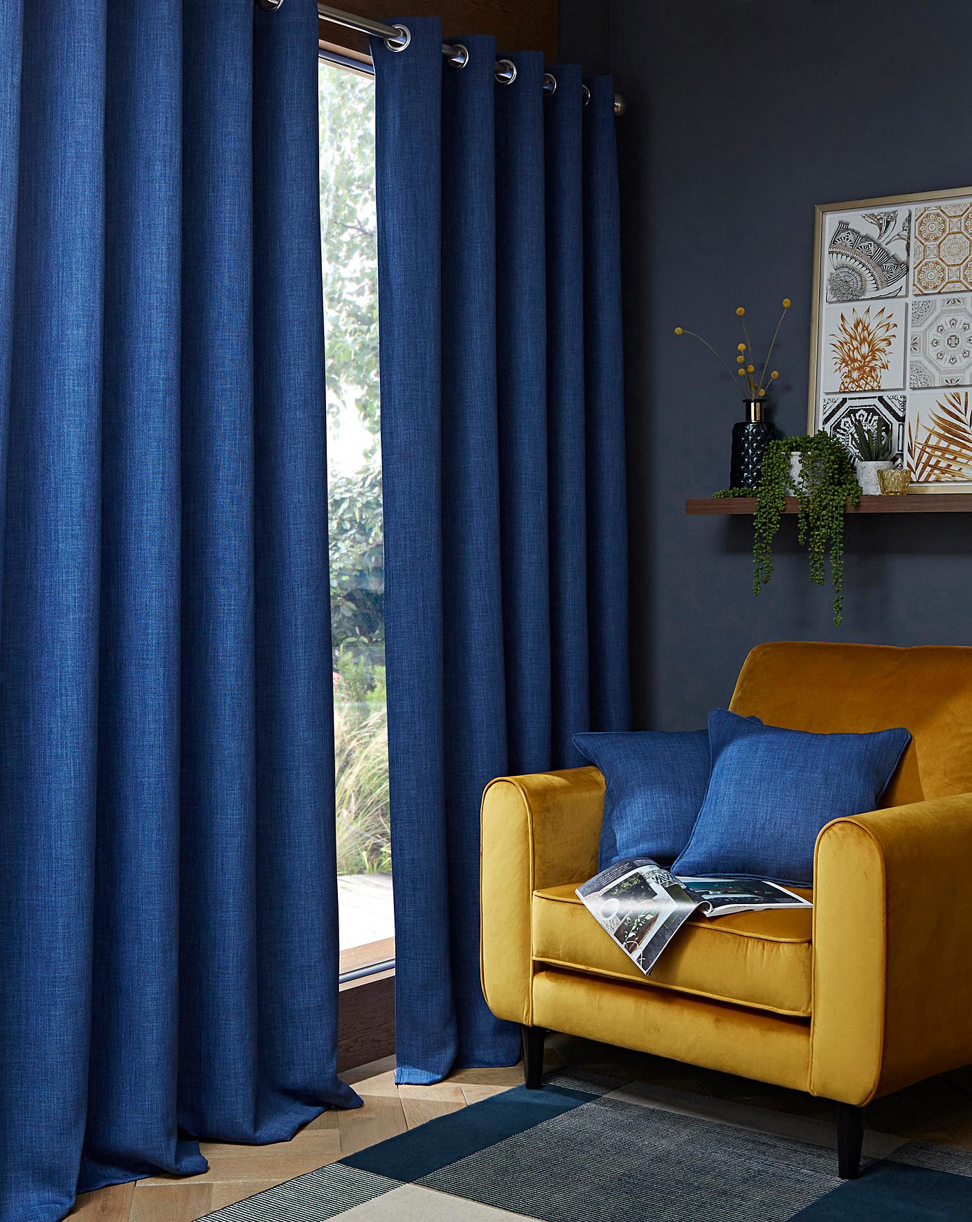 Hugo Woven Textured Blackout Curtains Oxendales