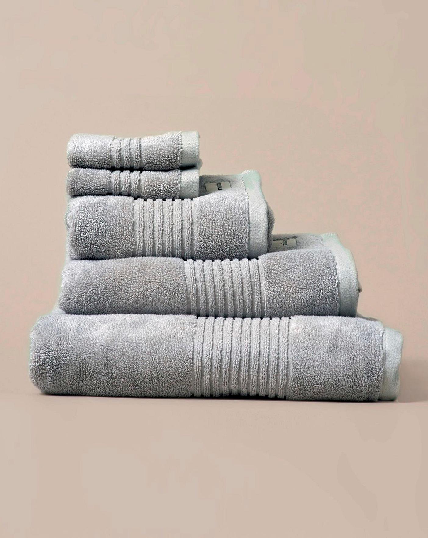 Ultra Soft Bamboo Hand Towel Set - Silver, Misona