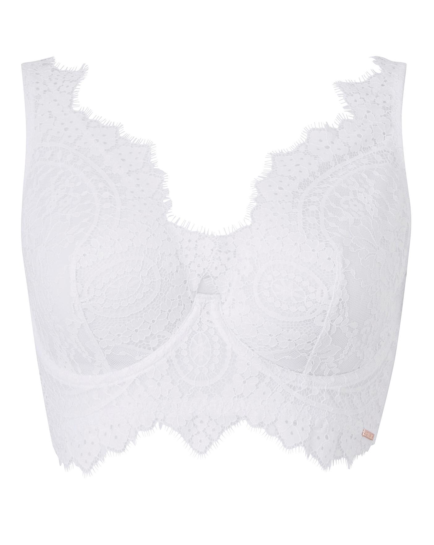 Figleaves Curve Adore White Lace French Knickers