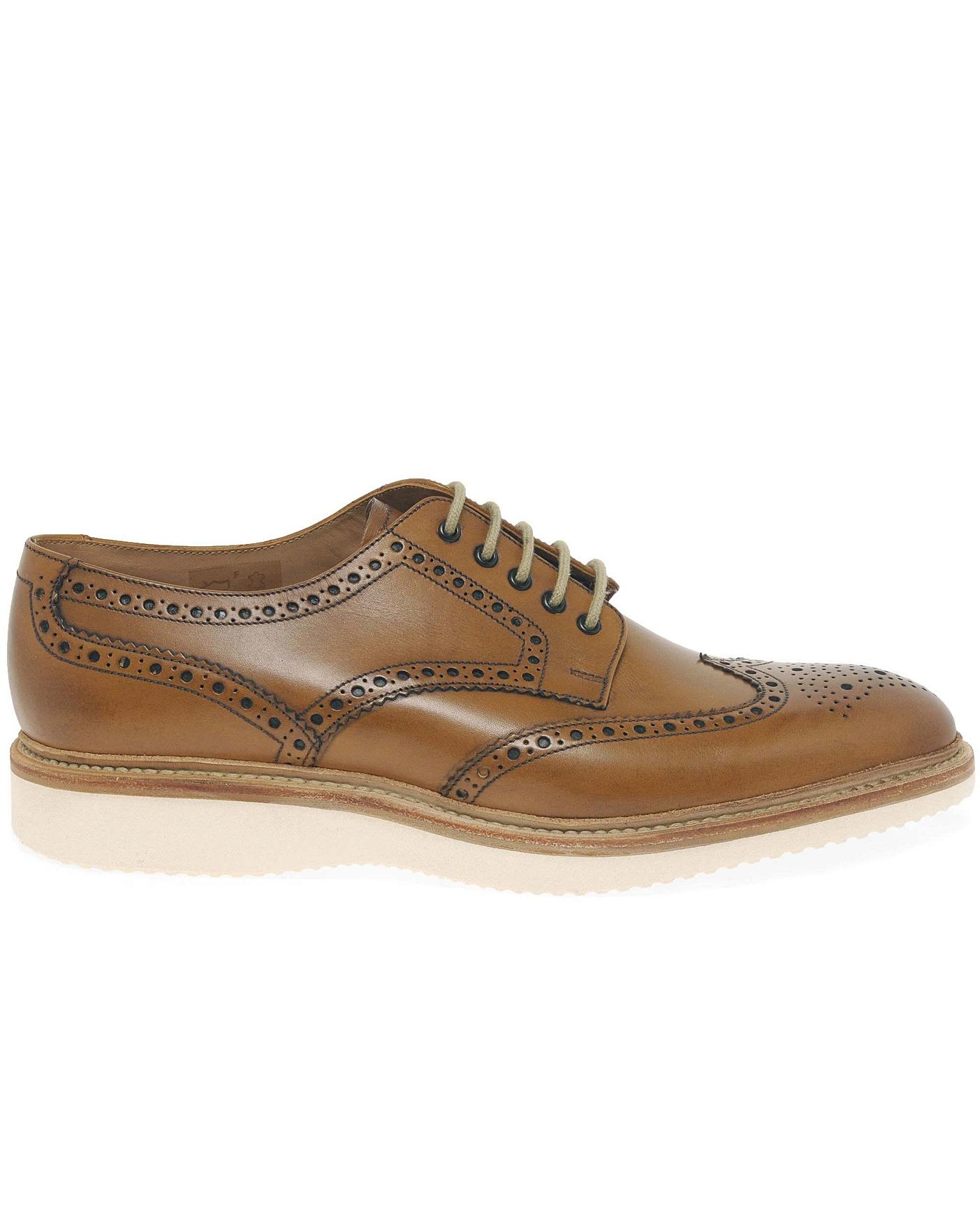 Loake Cobra Wide Fit Brogue Derby Shoes 