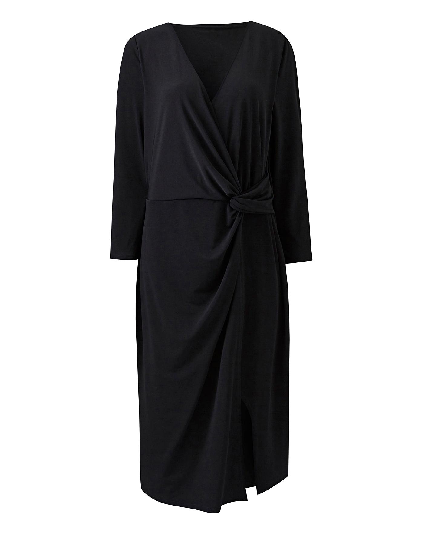 Black twist outlet knot dress