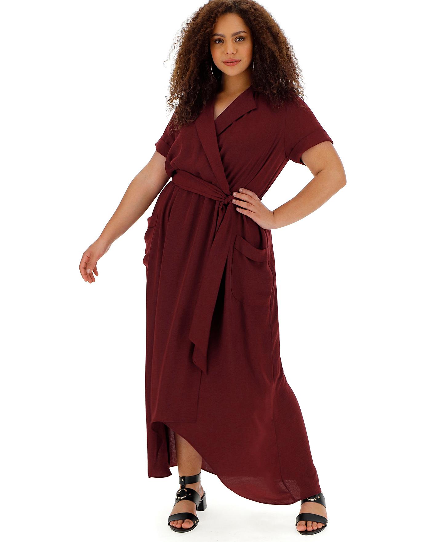 Aubergine Hi Lo Hem Utility Dress Simply Be