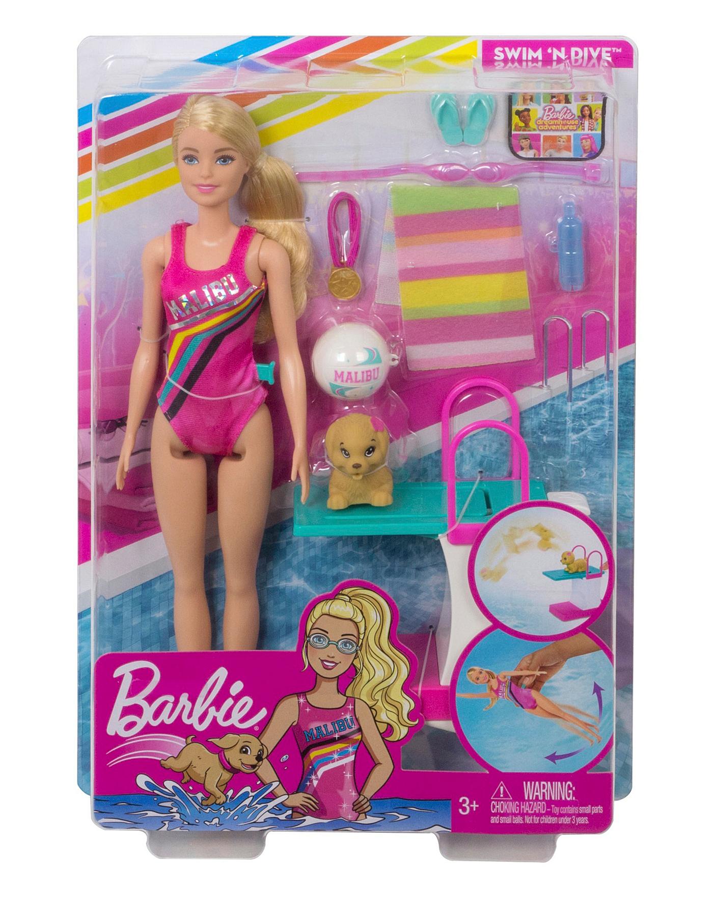 swimming barbie doll