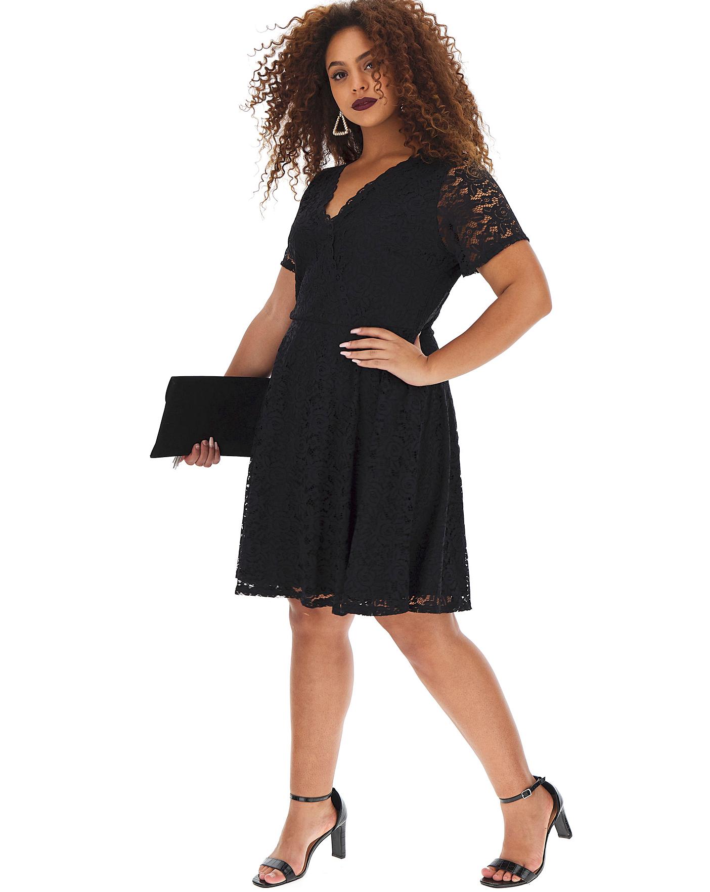 simply be black lace dress