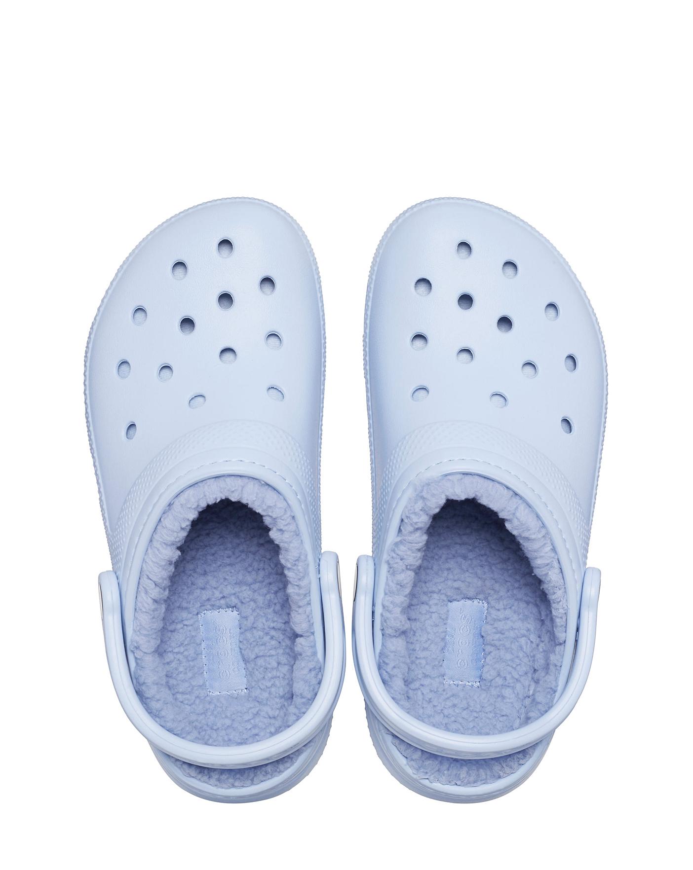 Womens white lined crocs hot sale