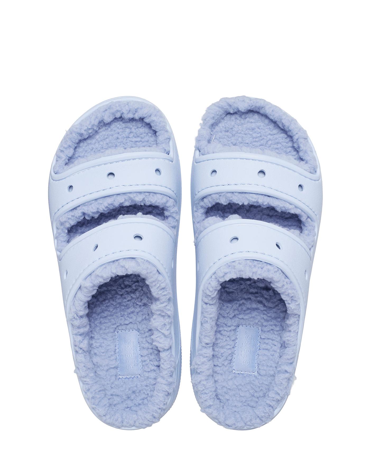 Crocs blue with discount fur