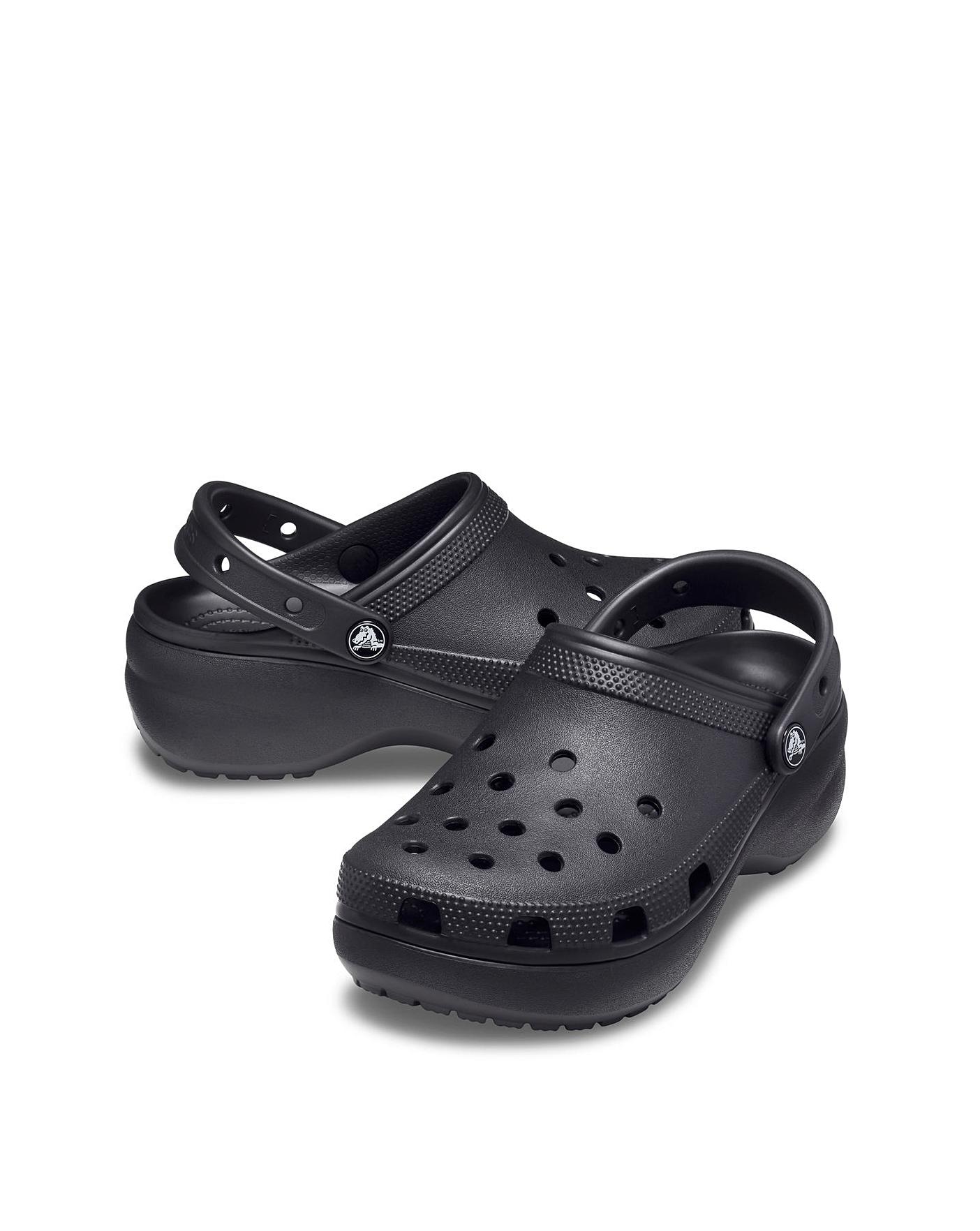 Platform on sale black crocs