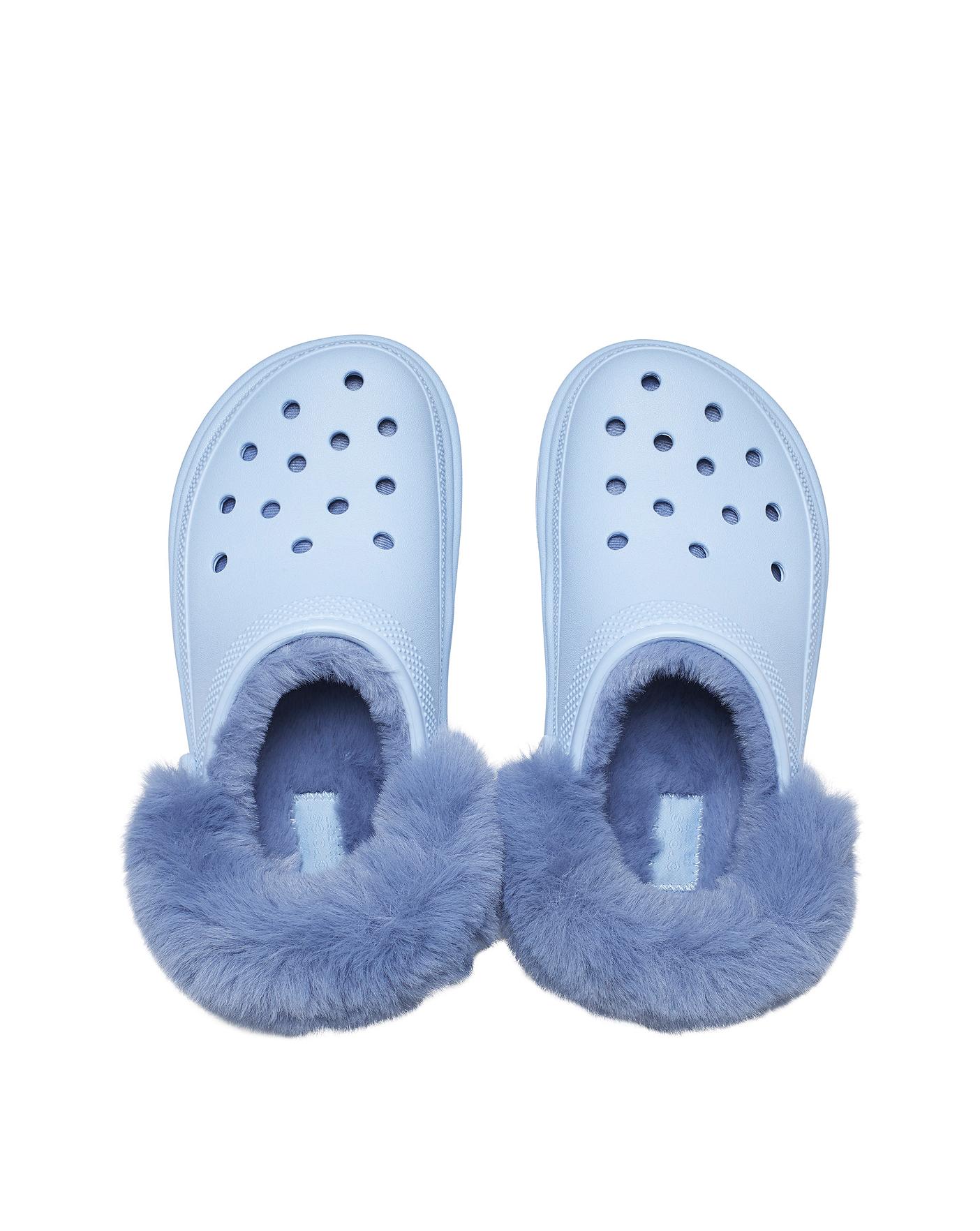 Blue fur lined crocs new arrivals