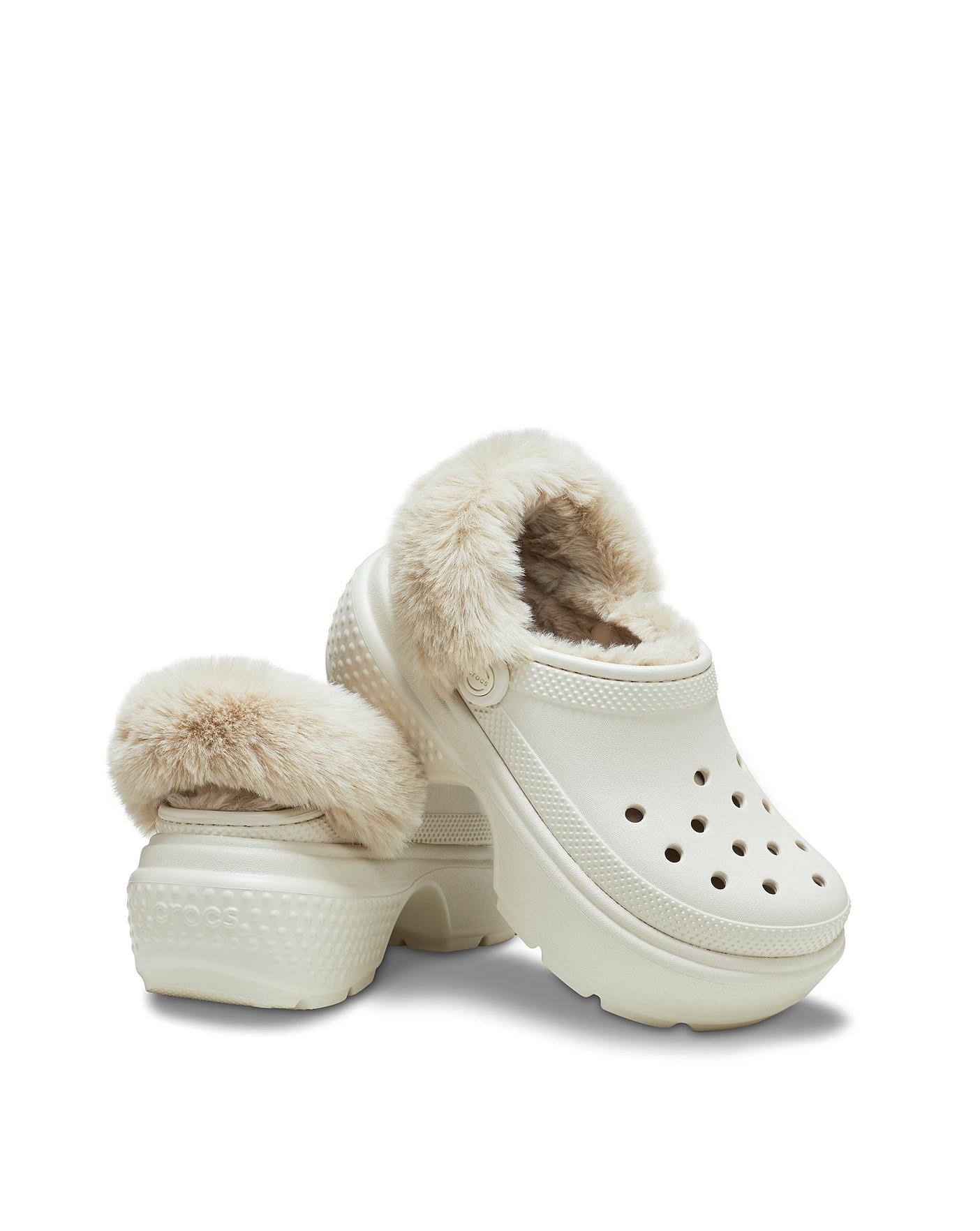 Baby fur lined discount crocs