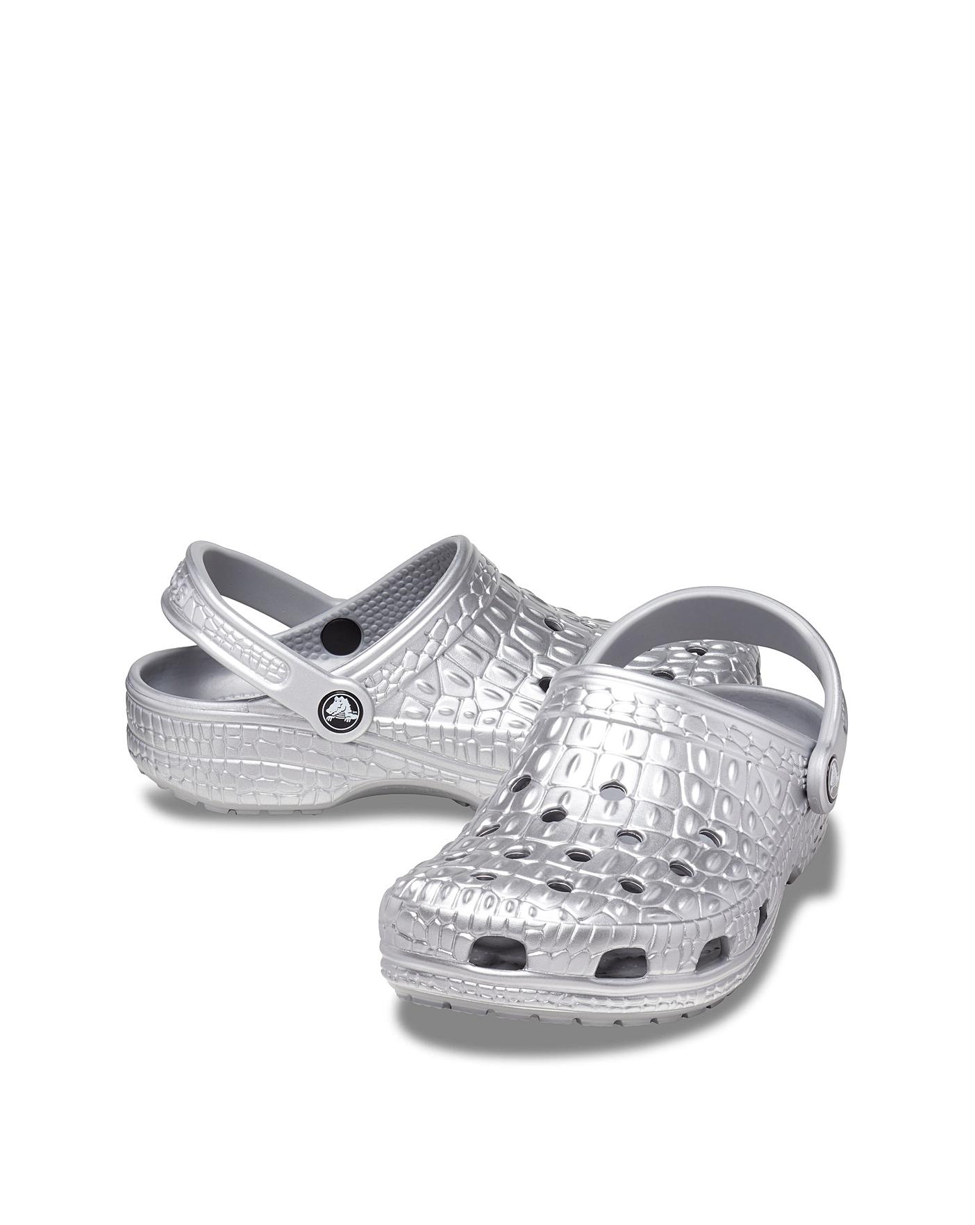 Crocs with silver discount circle