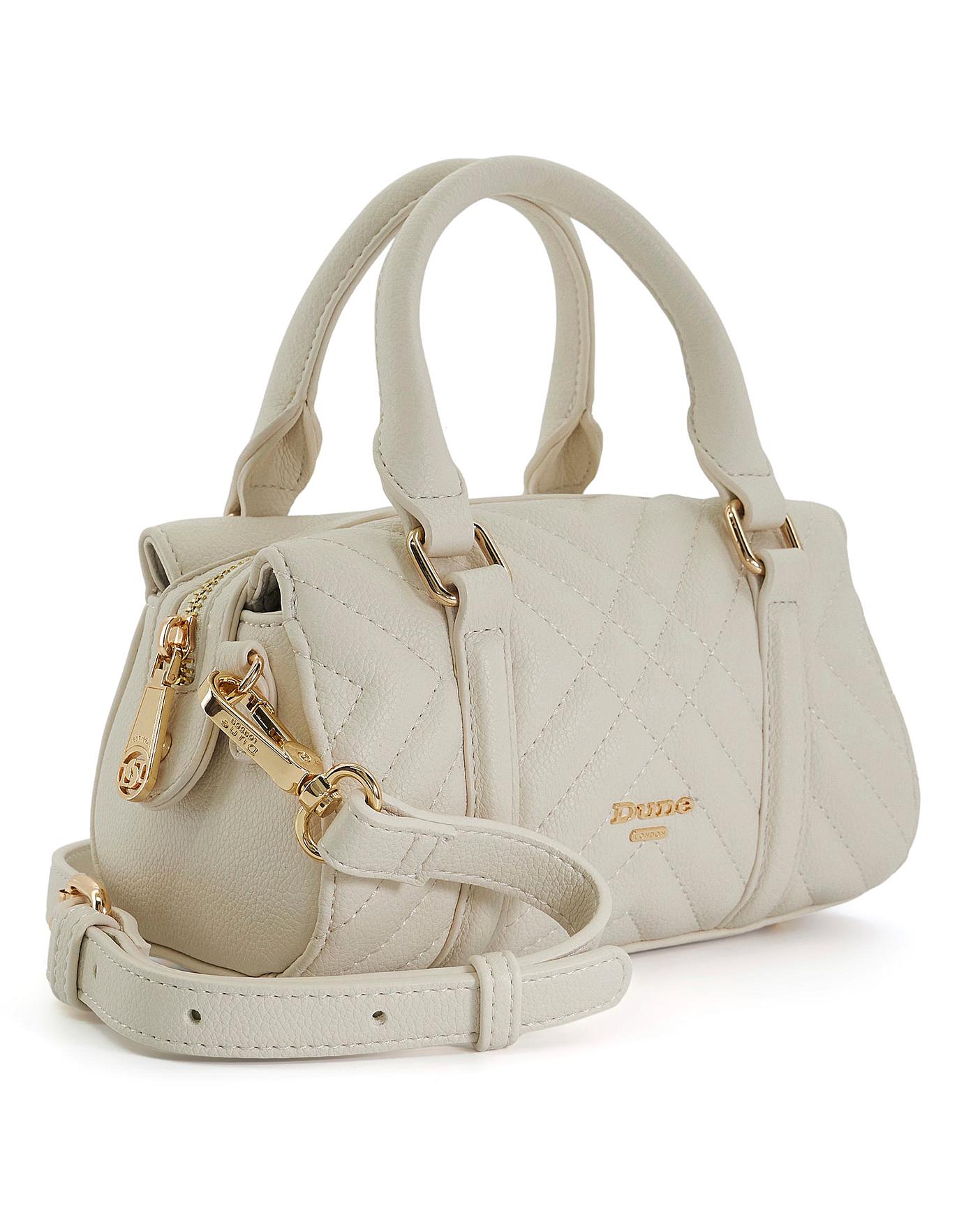 Quilted White Dual Strap Crossbody Bag