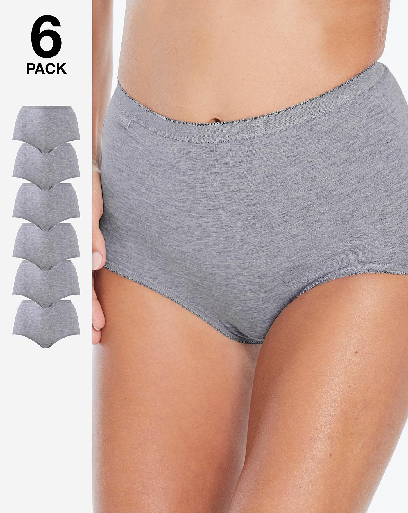 Essentials Women's Cotton High Waisted Underwear, Pack of 6