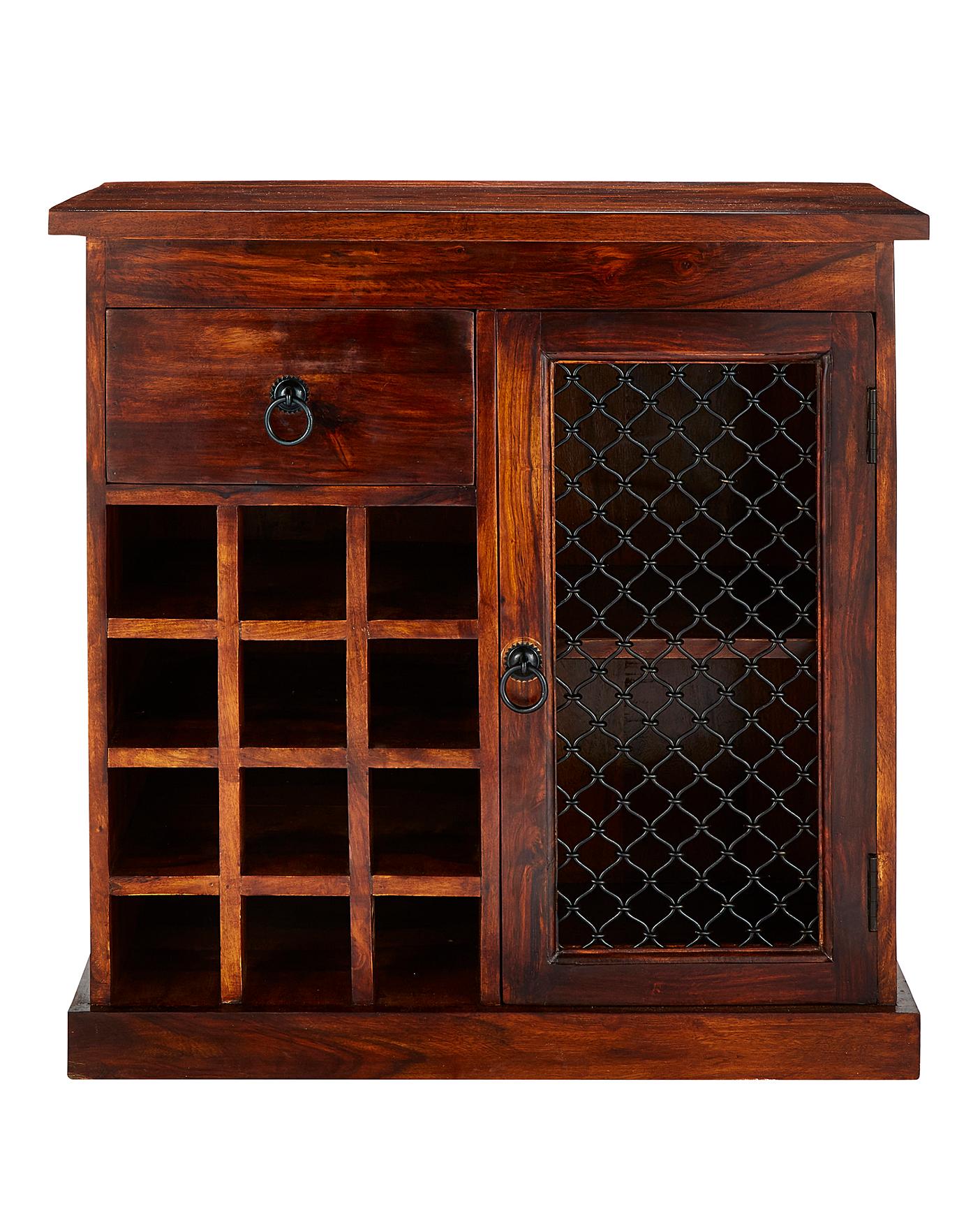 Jaipur Sheesham Wood Wine Rack Fashion World