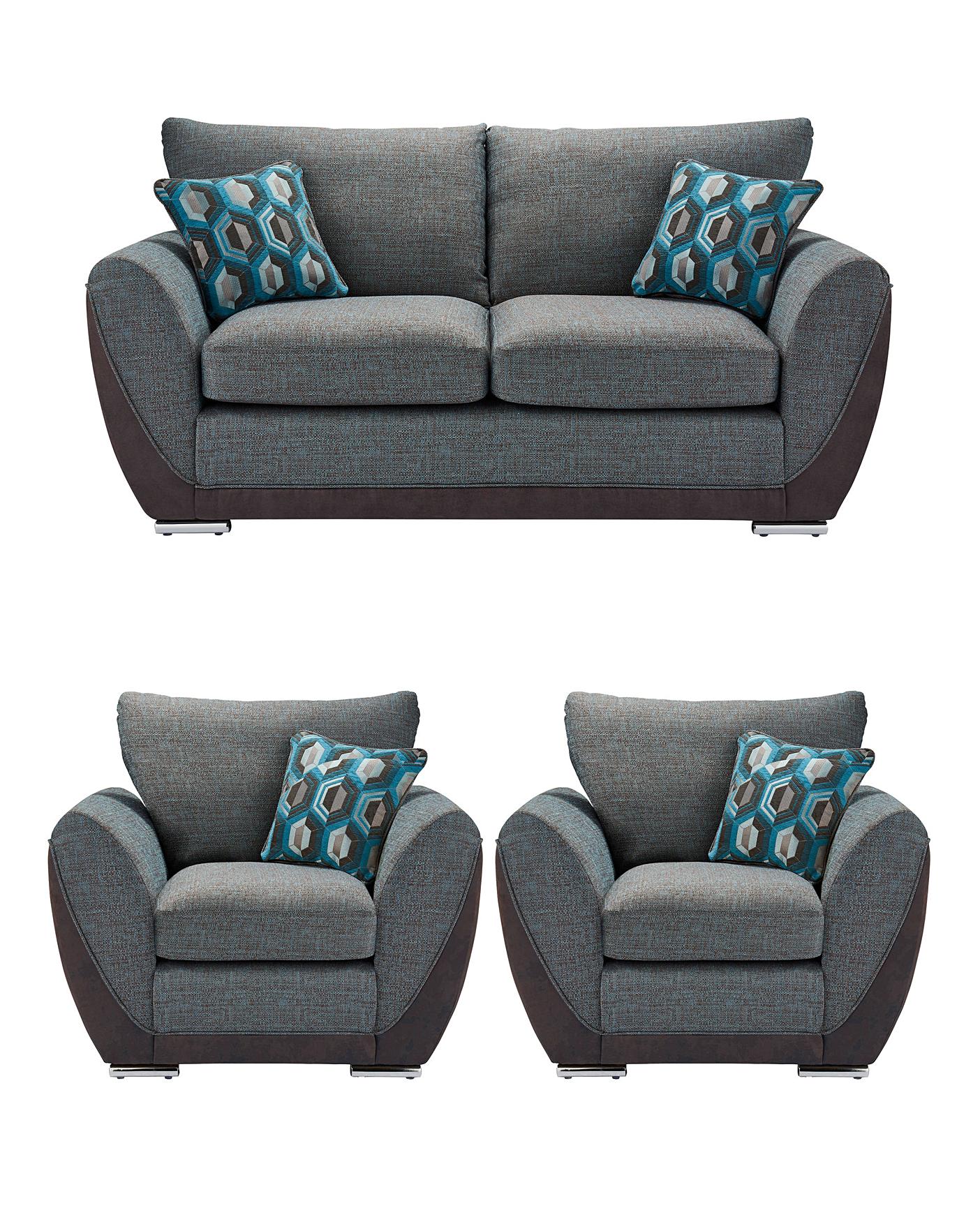 Harper 3 Seater Sofa Plus 2 Chairs