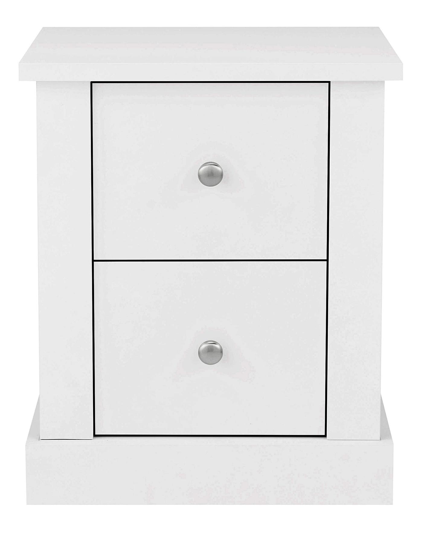 Tiverton 2 Drawer Bedside Table Oxendales