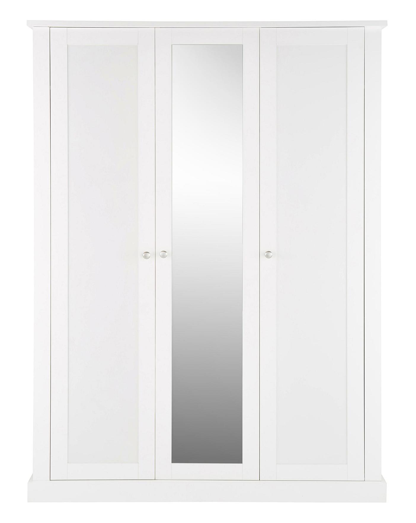 Tiverton 3 Door Wardrobe With Mirror Oxendales