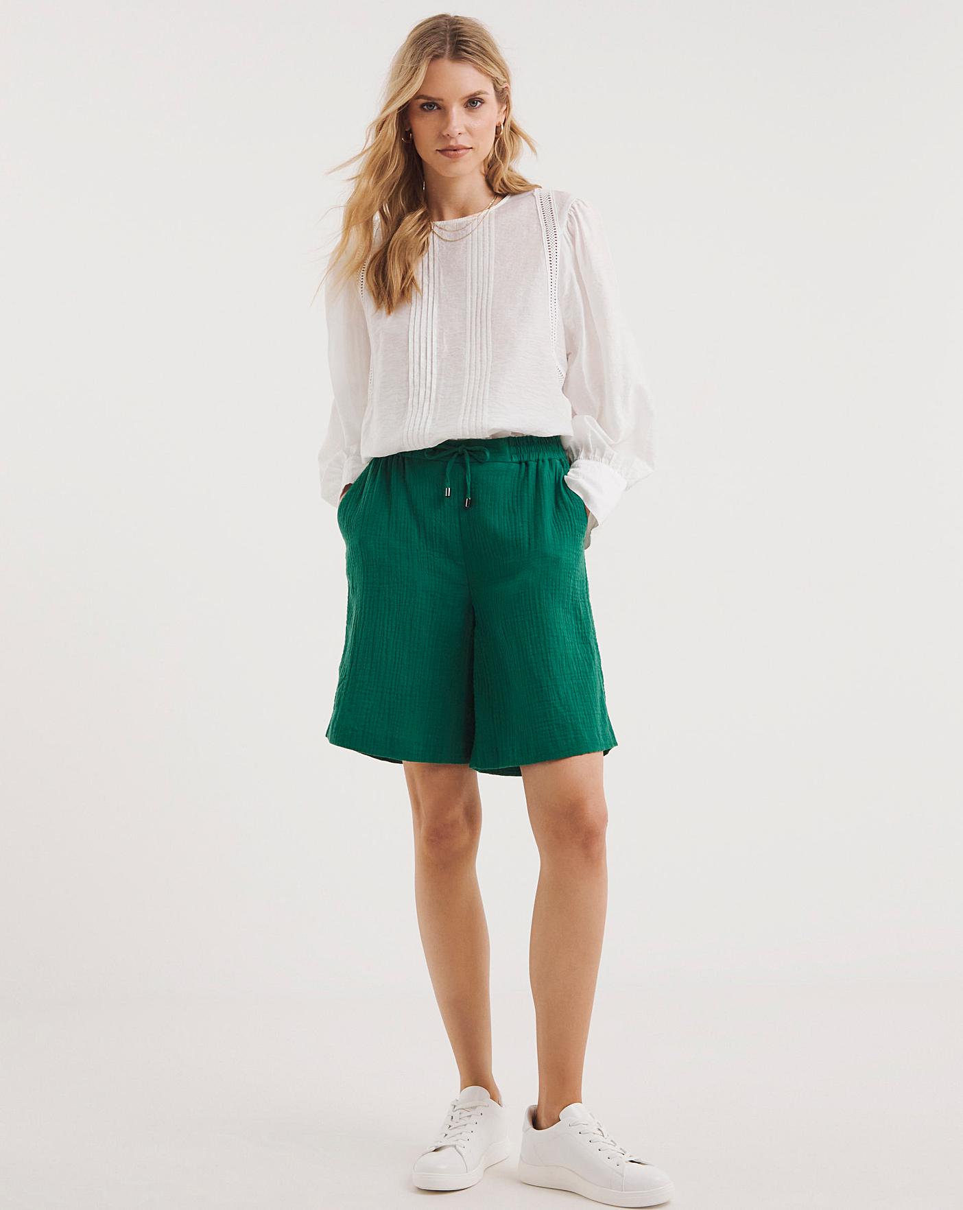 Cheesecloth Tie Waist Shorts | J D Williams