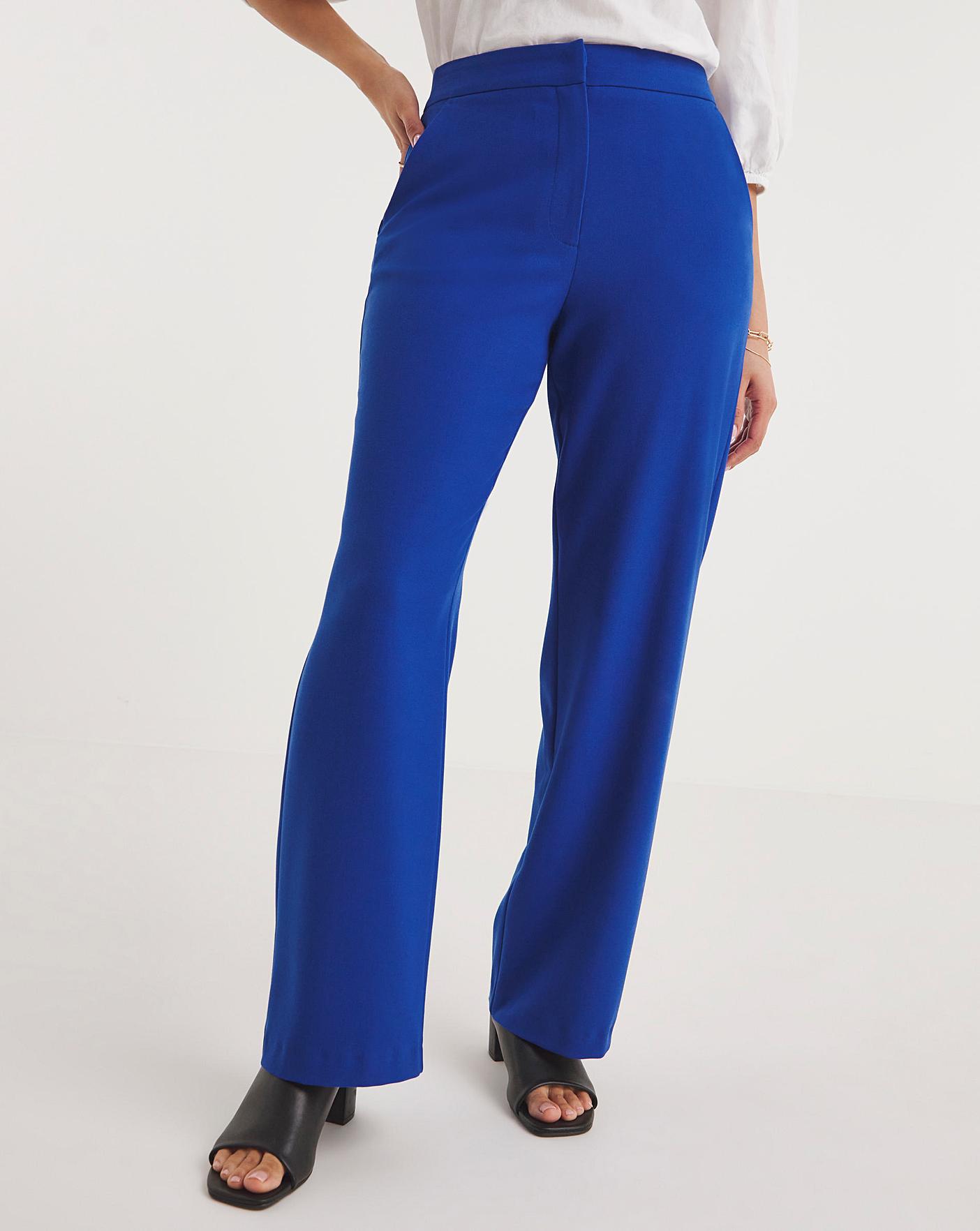 Get Elasticated Waist Straight Blue Pants at ₹ 770 | LBB Shop
