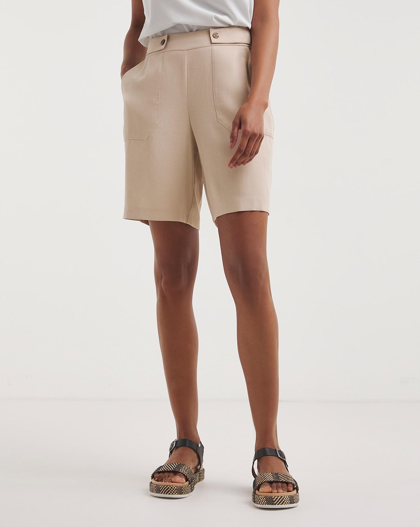 High waisted khaki hot sale bermuda shorts